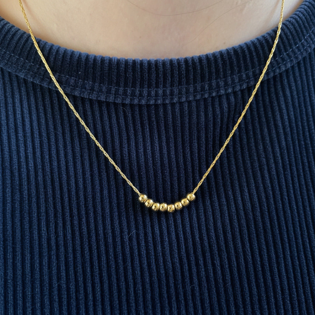 The Georgia Beaded Gold Necklace