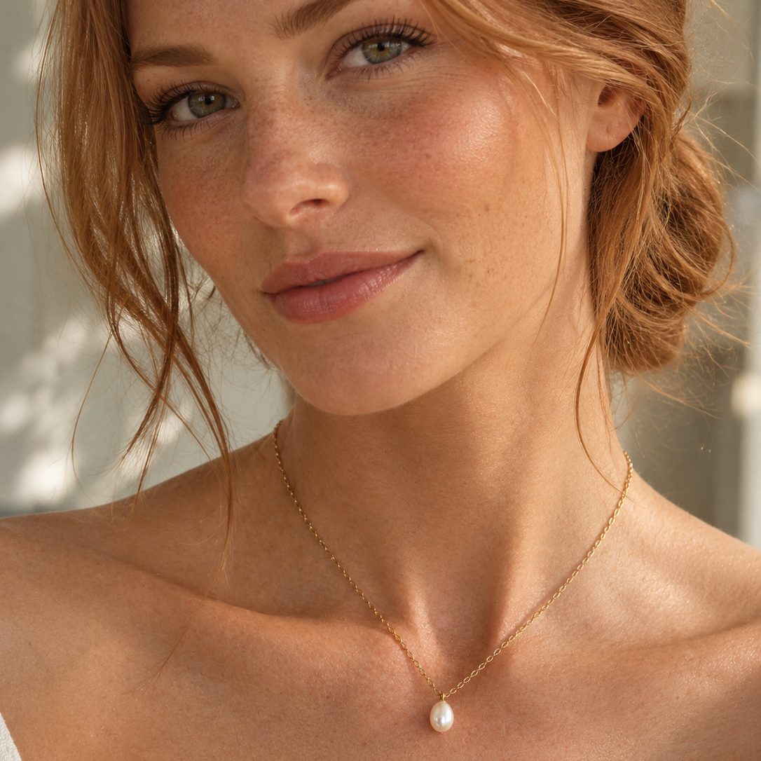 Grace Freshwater Pearl Drop Necklace