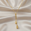 The Courtney Lariat Teardrop Necklace