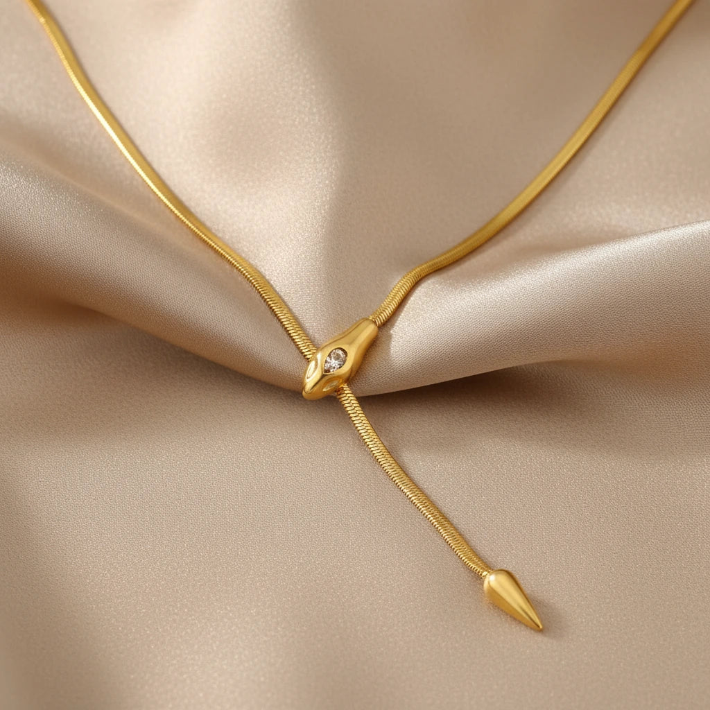 The Gemma - snake chain movable necklace